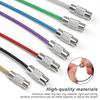 Stainless Steel Wire Keychain Ring Key Keyring Circle Rope Cable Loop Outdoor Camp Luggage Tag Screw Lock Gadget