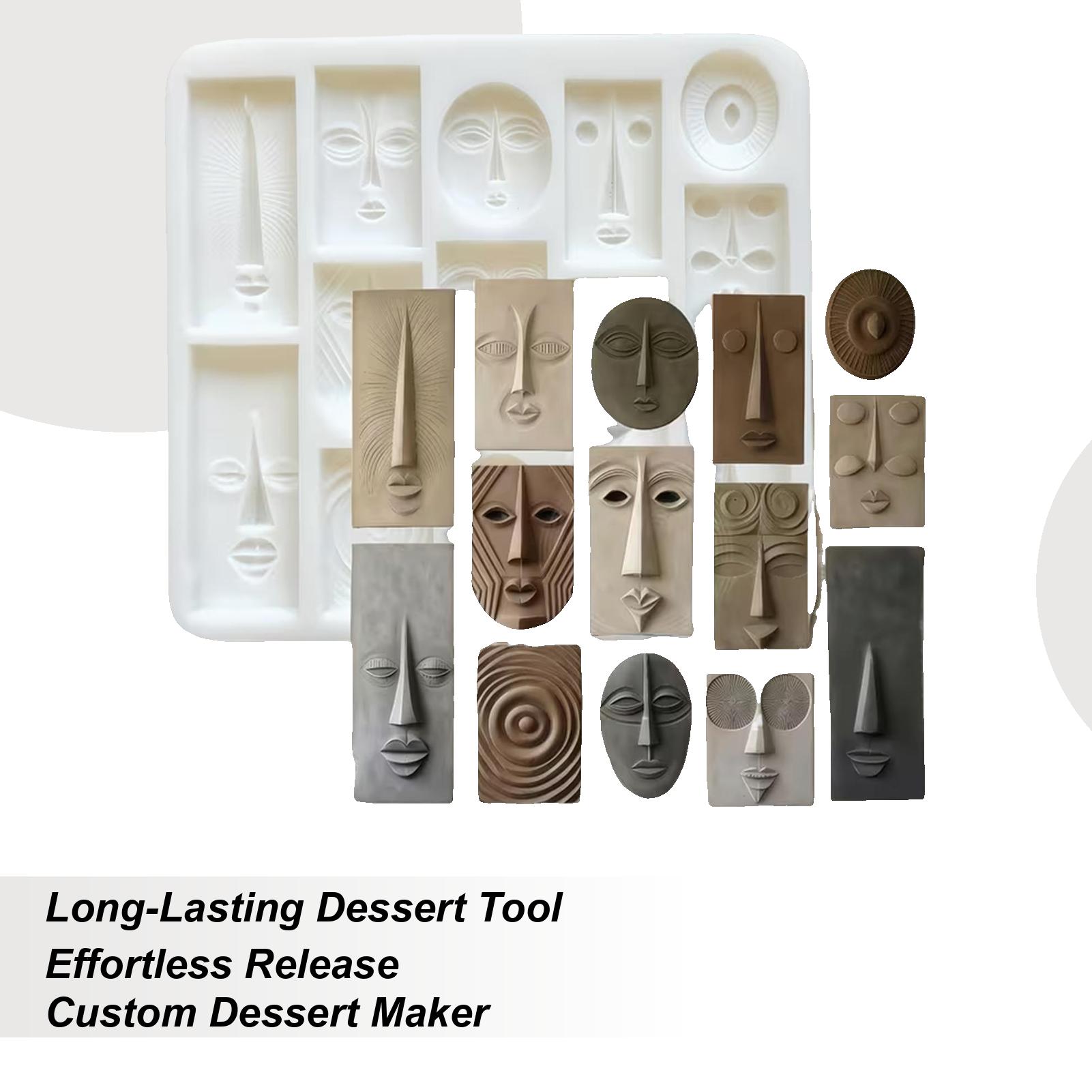 

Food Grade Art Face Styling Baking Mold Unique Abstract Face Shaped Cake Molds For Chocolate Jelly Mousse Food DIY Craft China Mainland