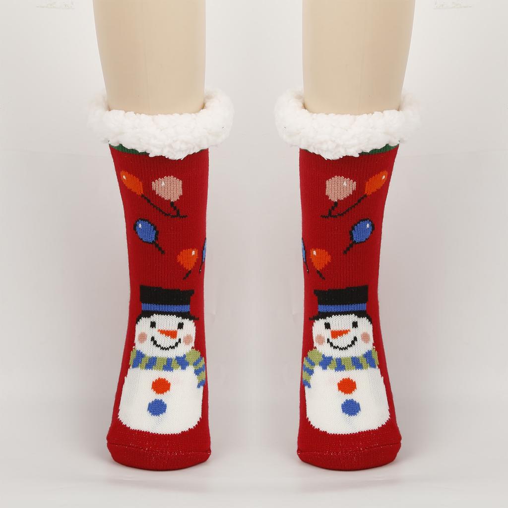 Women's Christmas Socks Floor Socks Snow Boots Thickened Fleece Home Sleep Socks Carpet Sock Covers