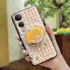 Simplicity Skin feel silicone Phone Case For VIVO V50 Lite 5G Global TPU Waterproof Rotatable stand Anti-knock cute