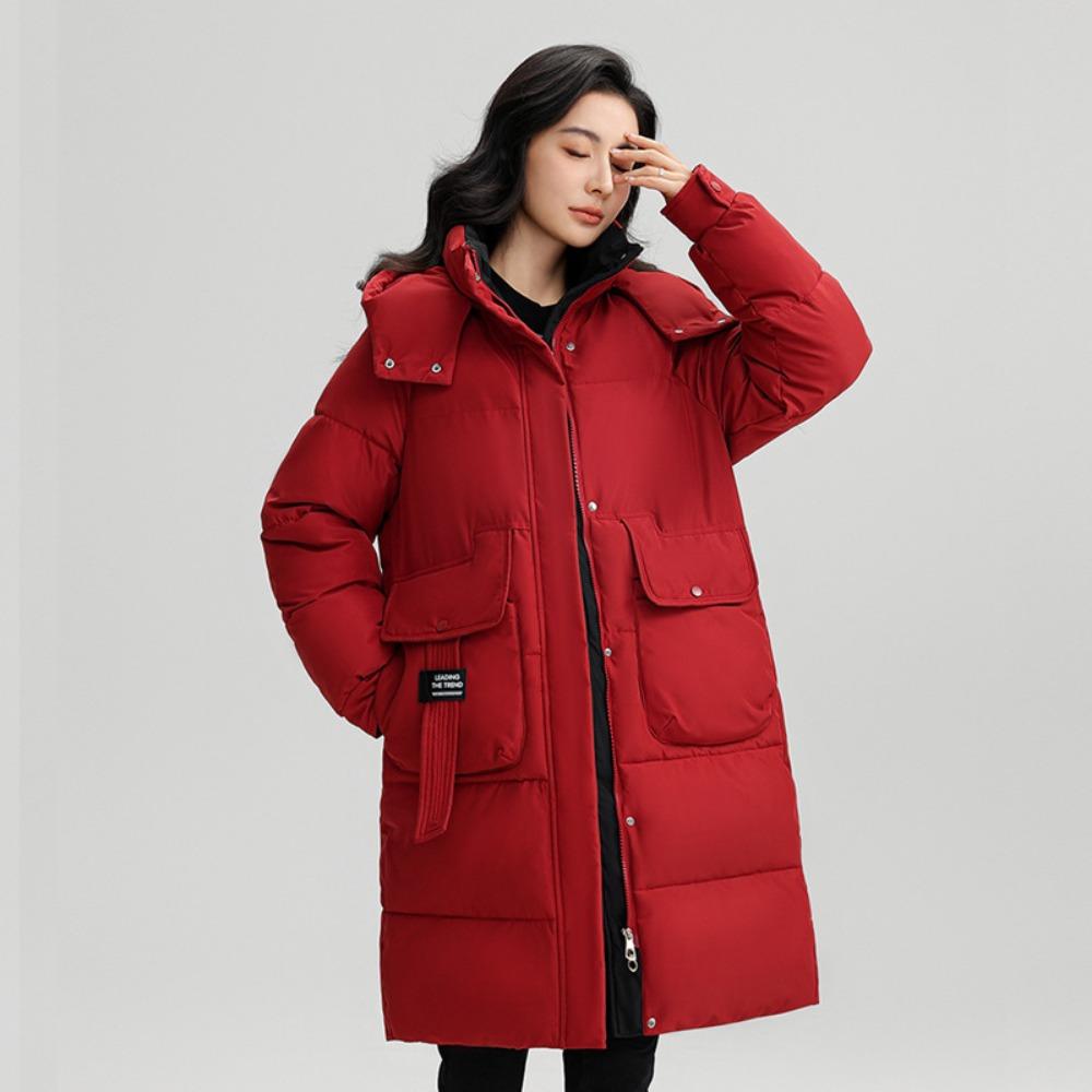 Down Cotton-padded Clothes for Women Are Over the Knee, the New Thickened, Loose and Thin Temperament Cotton-padded Clothes and Cotton-padded Jackets.