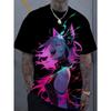 Cartoon Sexy Girl Pattern 3d Printed Men's T-Shirt Bad Girl Pattern Personalized Short Sleeve T-Shirts
