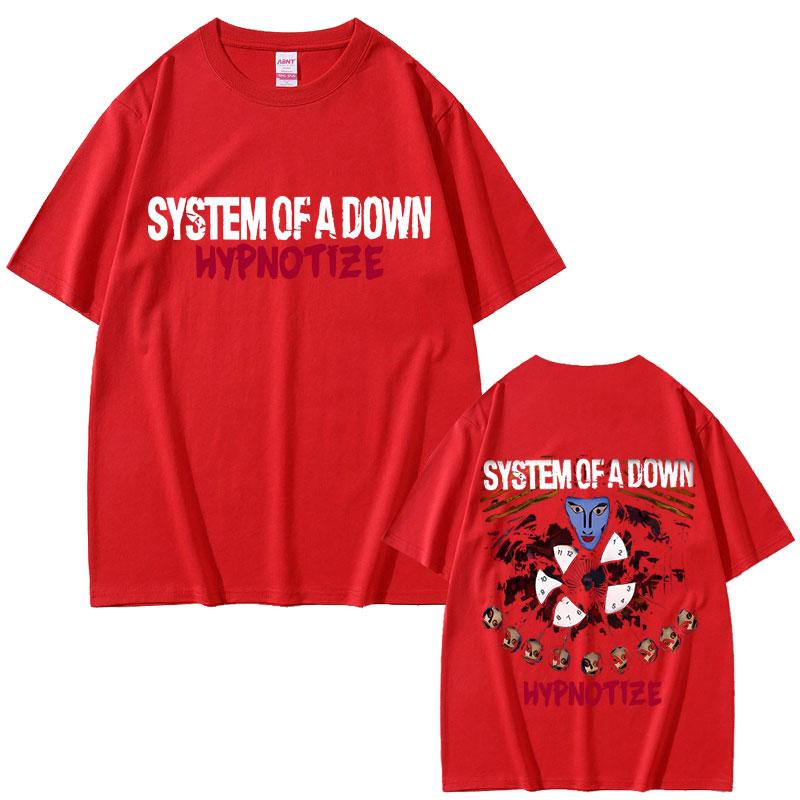 2025 Summer System of A Down Hypnotize Graphic T Shirts Men Women Alternative Metal Music Mens 90s Vintage Rock Band Tshirt