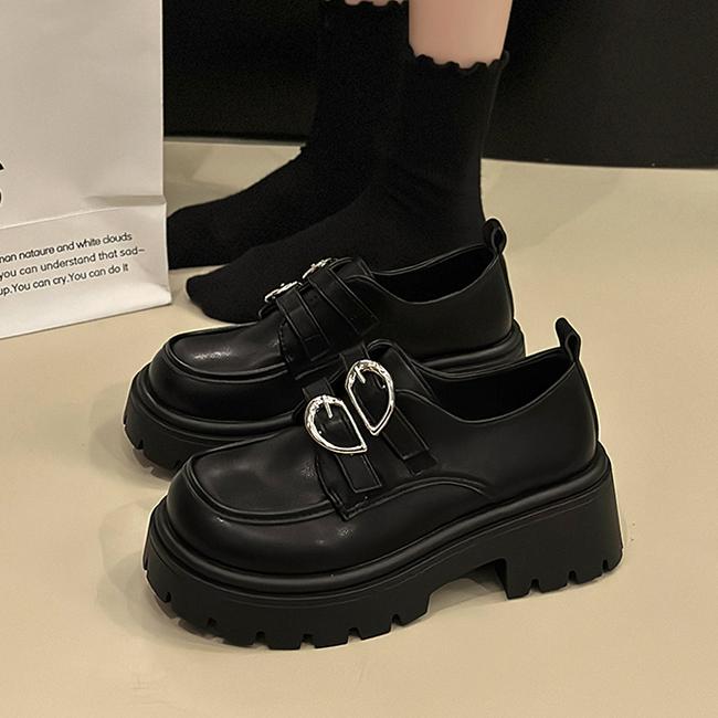 Fashion Uniform Shoes Small Leather Shoes Female British Girl Japanese Wild Black Retro Mary Jane Shoes Women Platform Oxford Shoes