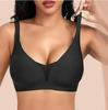 Seamless Plus Size Wire-Free Vest Bra with Hook & Eye Closure