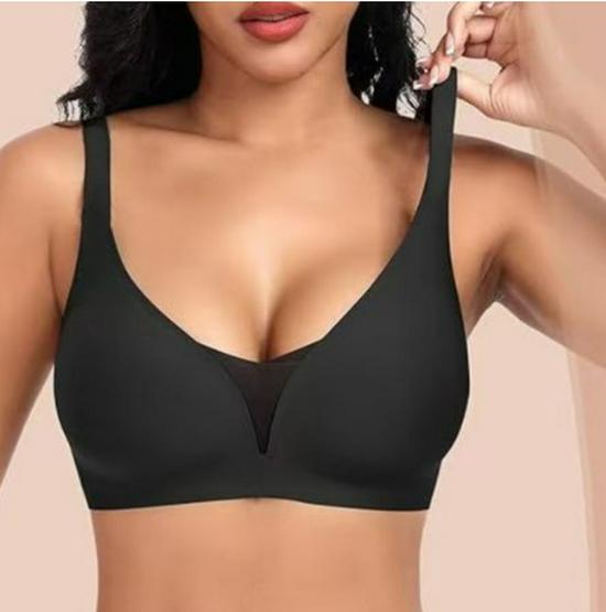 Seamless Plus Size Wire-Free Vest Bra with Hook & Eye Closure