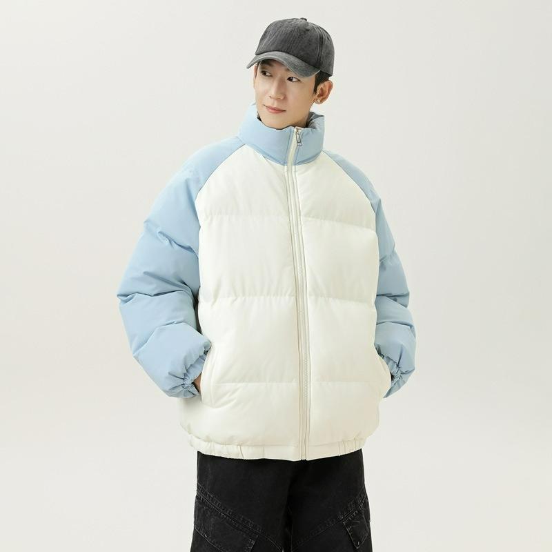 Cotton-padded Clothes for Men and Women with The Same Style In Winter, Stand-up Collar, Windproof, Thickened Cotton-padded Clothes, Color Matching