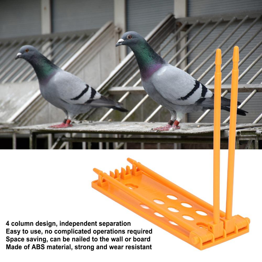 3Pcs 4 Column Design Pigeons Bands Rack Frame ABS Pigeons Leg Rings Holder Keep Pigeons