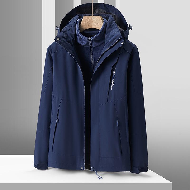 Mink Velvet Liner 3-in-1 Windproof Waterproof Jacket for Women & Men - Detachable, Warm Outerwear