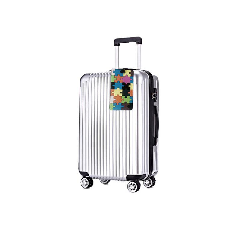 Novelty Strong Luggage Tag Pvc Silicone Letter Suitcase Name Address Id Tag Holiday Travel Handbag Label Suitcase Accessories