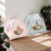 Small Dog Tent Bed Pet Camping Tent Semi-Enclosed Comfortable Animal Resting Cushion With Mesh Removable Washable For Bunny