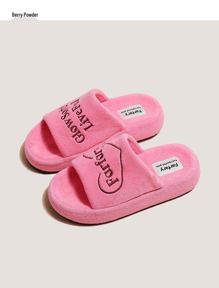 Personality Color Block Thick Sole Women's Non-Slip Slippers - 2025 Autumn Silent Indoor Home Footwear