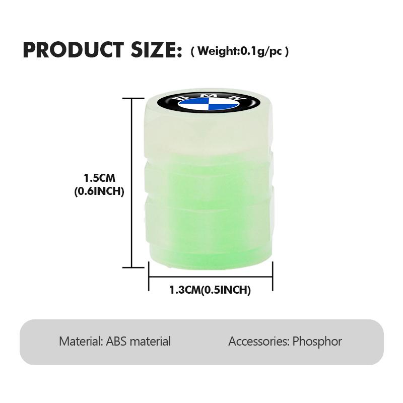 Car Wheel Tire Valve Caps Fluorescent Dust Auto Decor Accessories For BMW M Performance E36 E46 E60 E90 E91 E92 E93 F30 F20