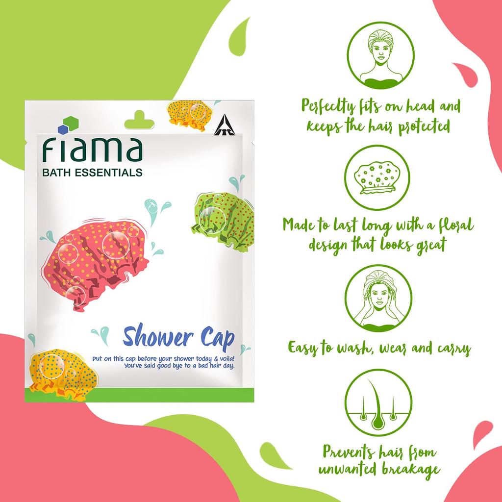 Fiama Bath Essentials Shower Cap Hair Protection for Women Hair Care 1 Piece Comfortable Hair Cover