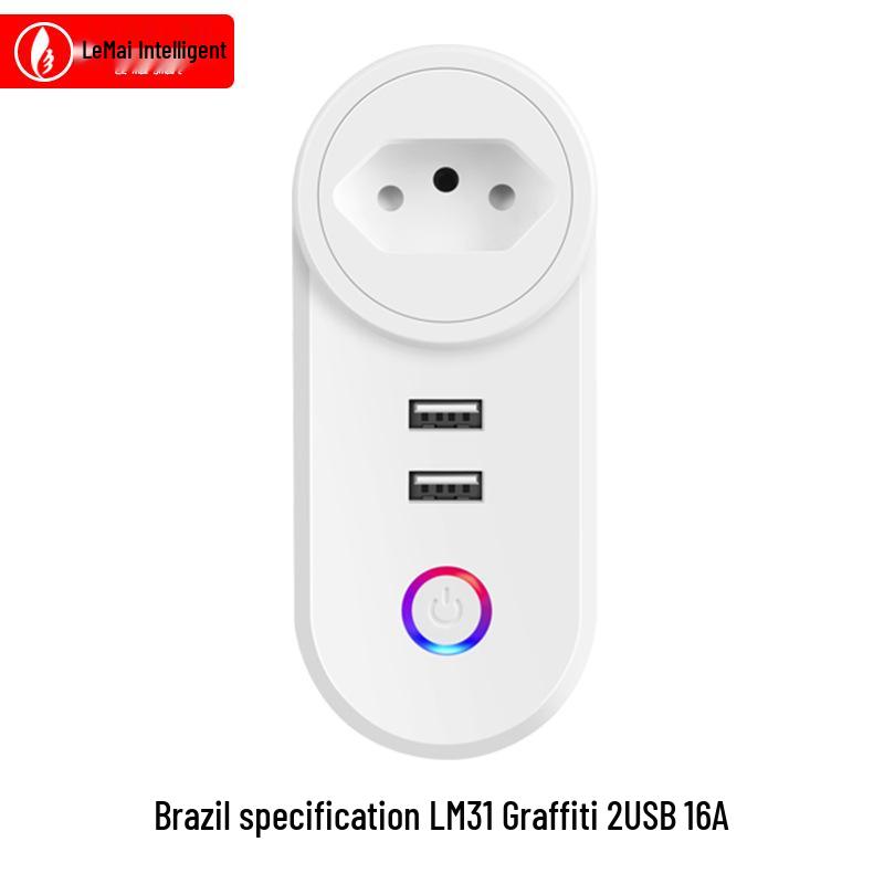 Smart WiFi Socket: USB, US/UK/EU/BR/IL/IT Compatibility