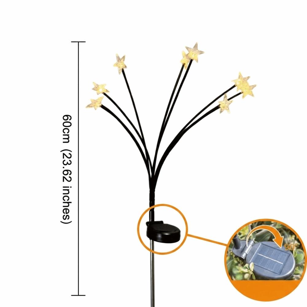 Waterproof Solar LED Lights Firefly Style Soft Flickering Glow Outdoor Decor Lamps Solar Powered Ground Stake Design