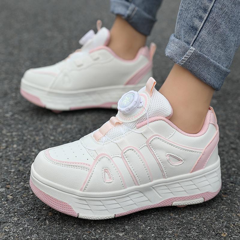 29-40 Kinder Vierrad-Sneaker Rollschuhlaufen Abnehmbare Studenten-Schlittschuhe Sportschuhe Mädchen Skate-Schuhe