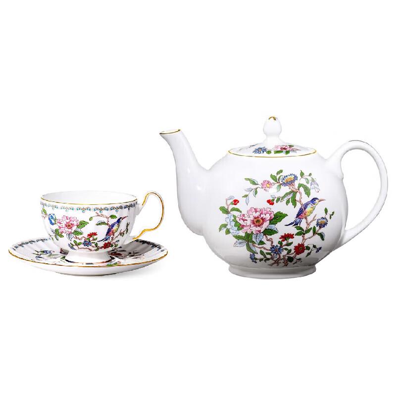 AYNSLEY Auburn Bird Series Bone China Tea Set