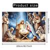 1 piece large Nativity scene banner with Mary Joseph young Jesus shepherds and animals
