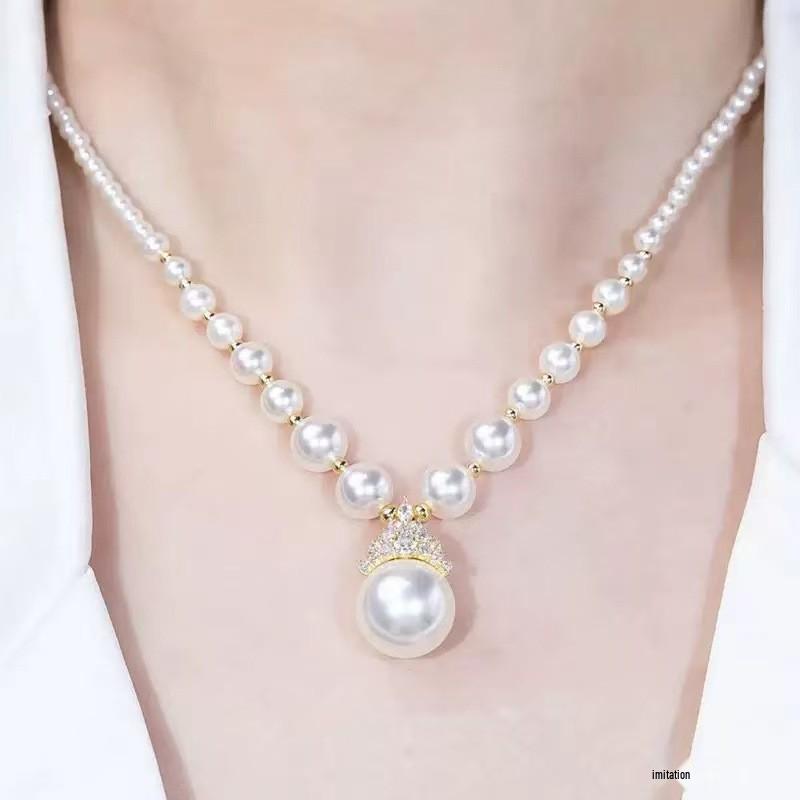 Glänzende Diamant-Schmetterling-Perlenkette: Damen Retro Würziges Mädchen Luxus Schlüsselbein Kette