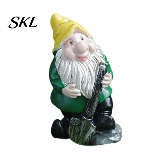 Handcrafted Resin Garden Ornament Mini Gnomes Figurine, Welcome Gnome Statue, Small Durable Outdoor Statue Dwarf for Fairy Garden, Flower Pot,