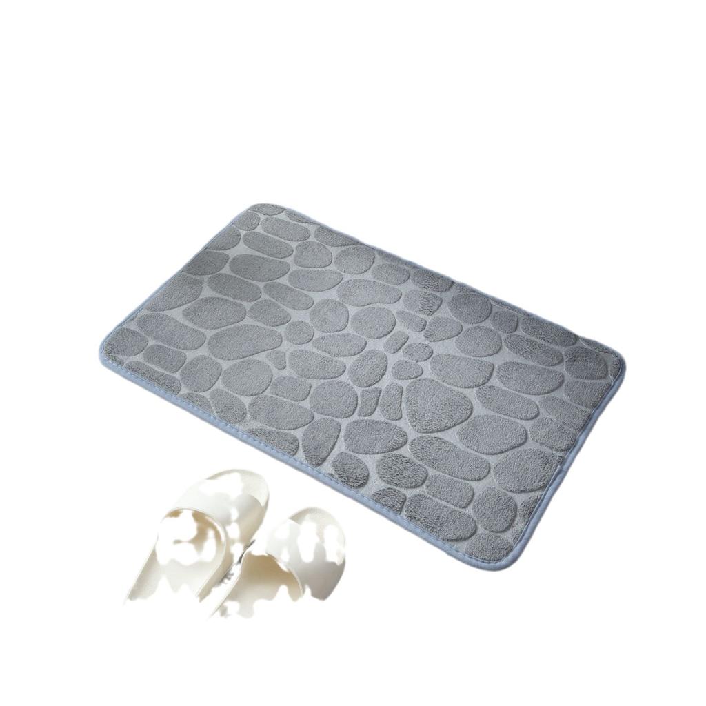 Toilet Floor Mat, Bathroom Door Absorbent Foot Mat, Toilet Quick-Drying Non-Slip Carpet, Coral Fleece, Bathroom Door Mat