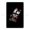 Astronaut Space Penguin Cruiser Metal Bar Decoration Designing Tin Sign Poster