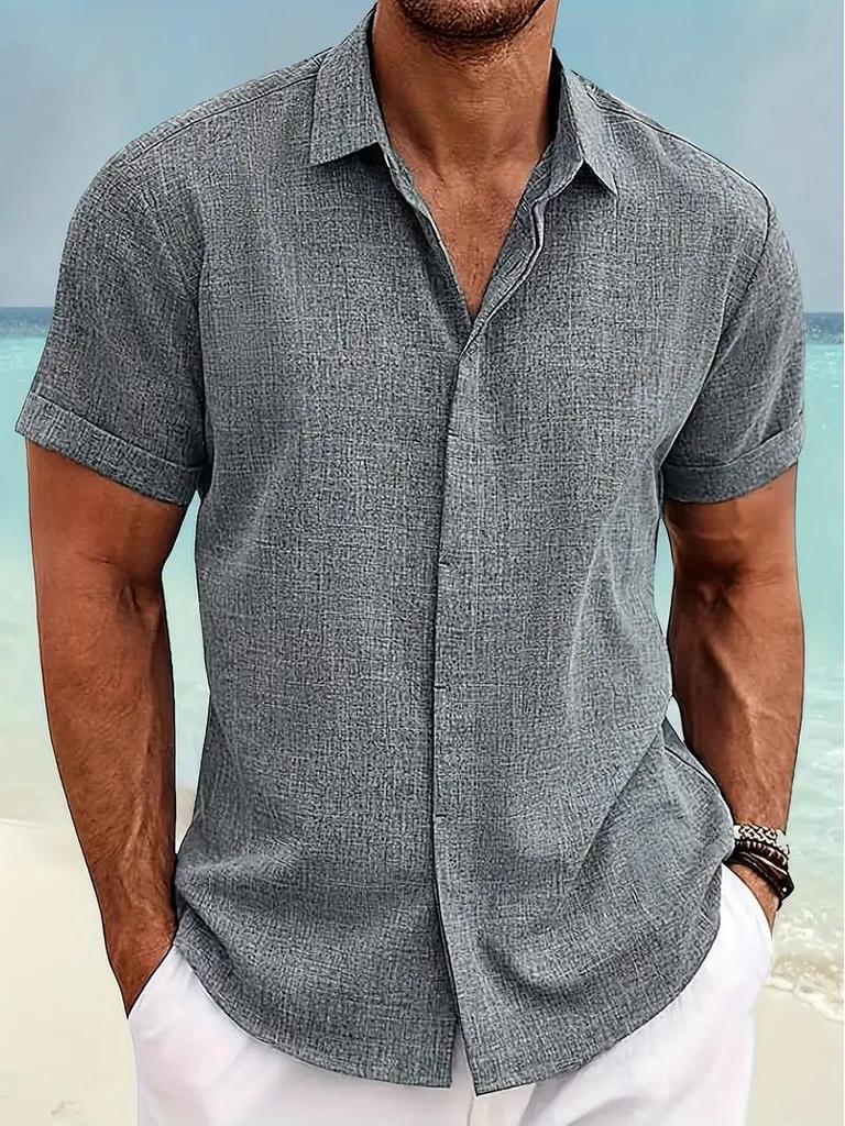 2024 Men's Summer 3D Printed Lapel Shirt