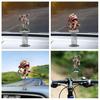 Sway Animal Decoration 2D Acrylic Monkey Decoration with Spring Cartoon Rabbit Car Dashboard Ornament for Home Office Desk Decor