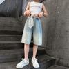 Mädchen Denim Shorts Sommerkleidung Cropped Hosen Locker Kurz Kinder Dünne Mittellange Hosen Sommerhosen