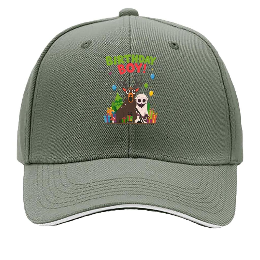 Birthday Boy Deer Owl Balloons Gifts Forest Sandwich Baseball Cap Sun Cap Outdoor Workouts Hat