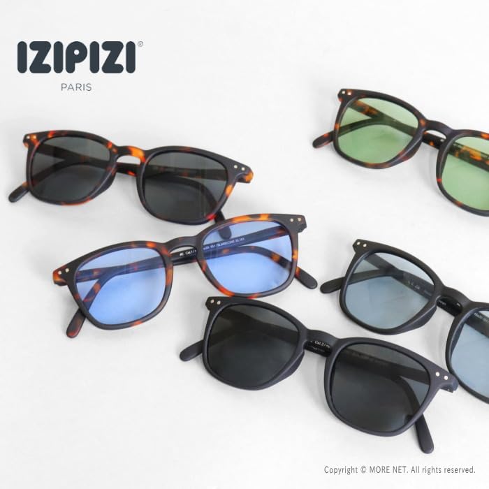 [IZIPIZI] IZIPIZI Sunglasses, Light Color, #E Model, Square (BlackLight Gray)