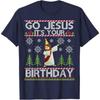Dabbing Go Jesus Es Ist Dein Geburtstag Frohe Weihnachten Tag T-Shirt Herren Kleidung Papa Ehemann Weihnachten Kostüm Geschenke Lustiger Spruch T-Shirt