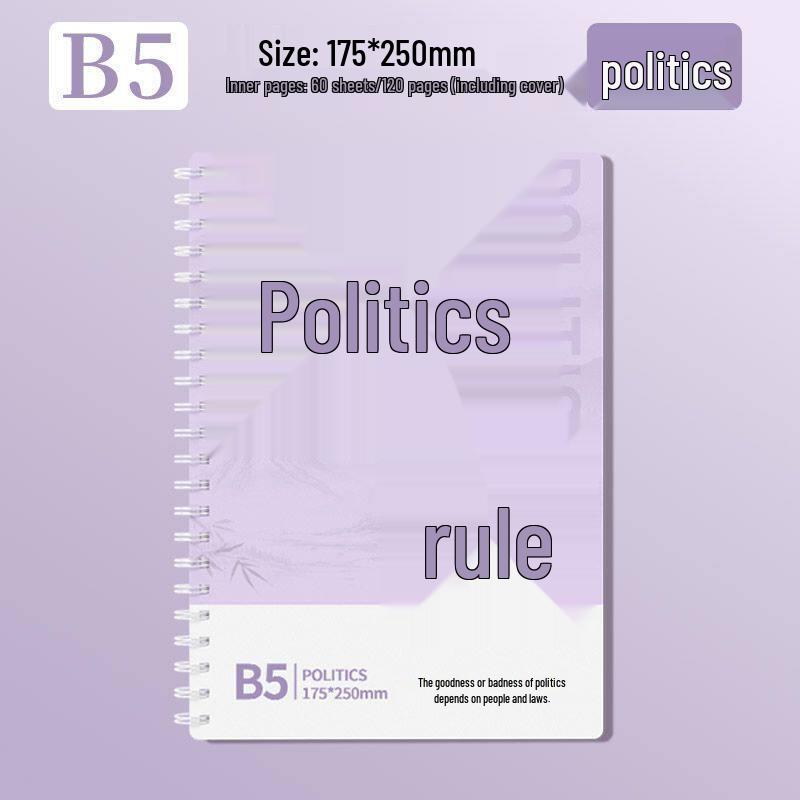 Back-to-School Essential Coil Subject Notebook Set - B5 Thickened Math Notebook for Junior & Senior High Students