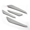 4pcs Anti-Scratch Silver Carbon Fiber Car Door Edge Protector Guards Trims Strip