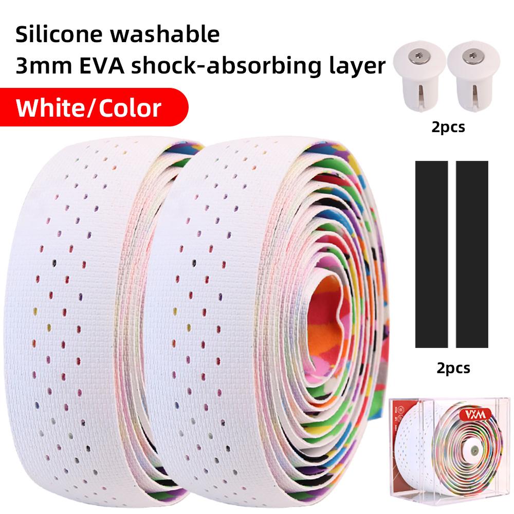 Road Bicycle Handlebar Tape Silicone Washable Non-Slip Comfort Durable Ergonomic Flexible Lightweight for Road Cycling Riders