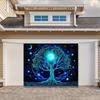 VIKAMA Tree of Life Starry Sky Moon Phase Tapestry Bedroom Bedhead Zen Wall Carpet Yoga Meditation Space Atmosphere Tapestry