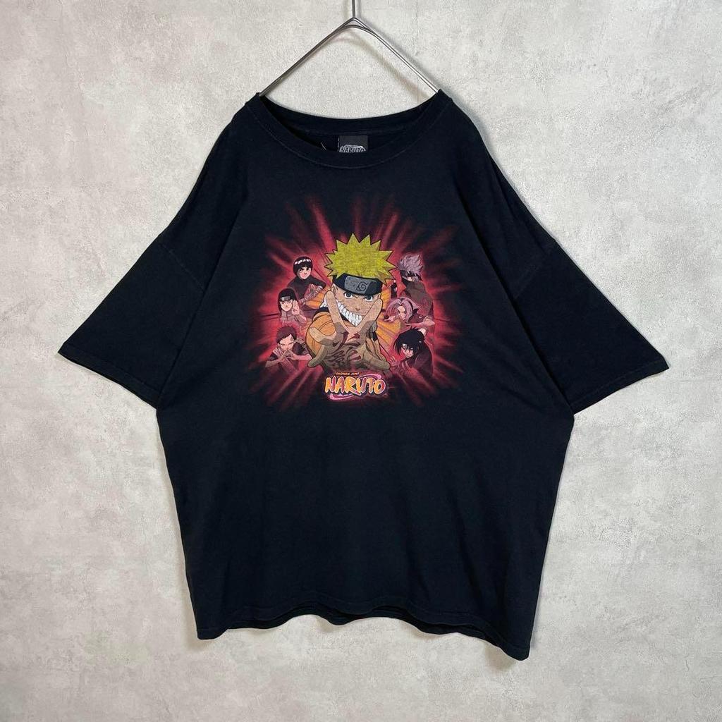 [USED] Vintage 2000s Naruto Gaara Short Sleeve Shirt, Anime, Manga, Black (5)
