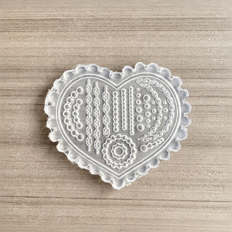 3D Heart Shaped Clear Silicone Nail Art Mold With Multiple Patterns For Diy Nail Decoration Making Tools