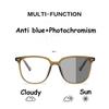 Ultralekkie Fotochromowe Okulary Przeciwsłoneczne Duże Modne Anty-niebieskie Okulary Korekcyjne Męskie Damskie Do Dalekowzroczności Dioptrie 0 Do -4.0