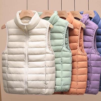 Youjia Damen Leichte 90% Weiße Entendaunenweste - Ärmellos, Warm und Stilvoll für Herbst & Winter