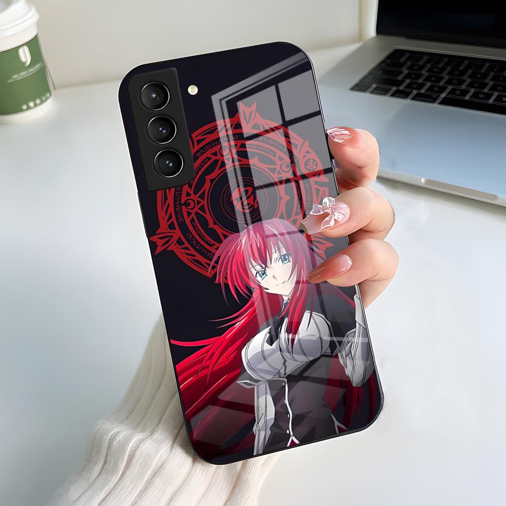 

DXD Rias G-Gremory Phone Case For Samsung A56 A36 A26 A16 A15 A25 A35 A55 A14 A34 A24 A54 Glass Case Samsung A31 4G