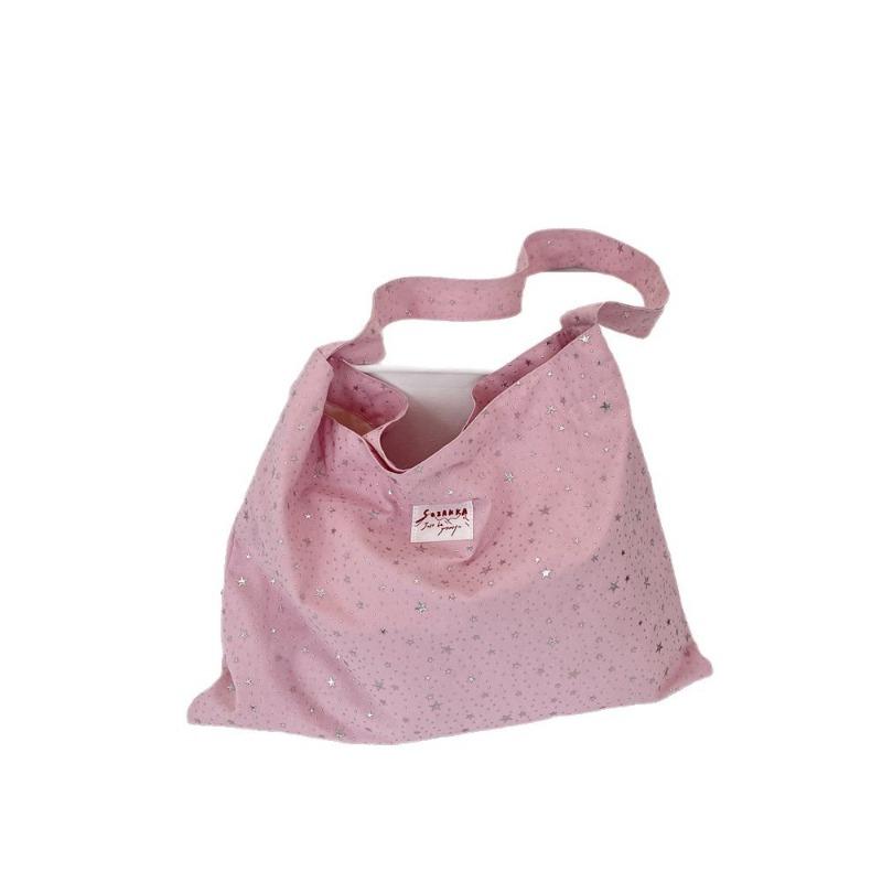 1 Casual Cloth Bag Large Capacity Sticker Drill Little Star Shoulder Crossbody Cloth Bag Women's Shoulder Bag