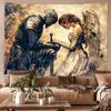 1Pc Retro Painting Printed Tapestry Living Room Background Wall Art Decoration Multi Size Space Pendant