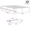 Bed Frame with Storage Artisan Oak 120 x 200 cm