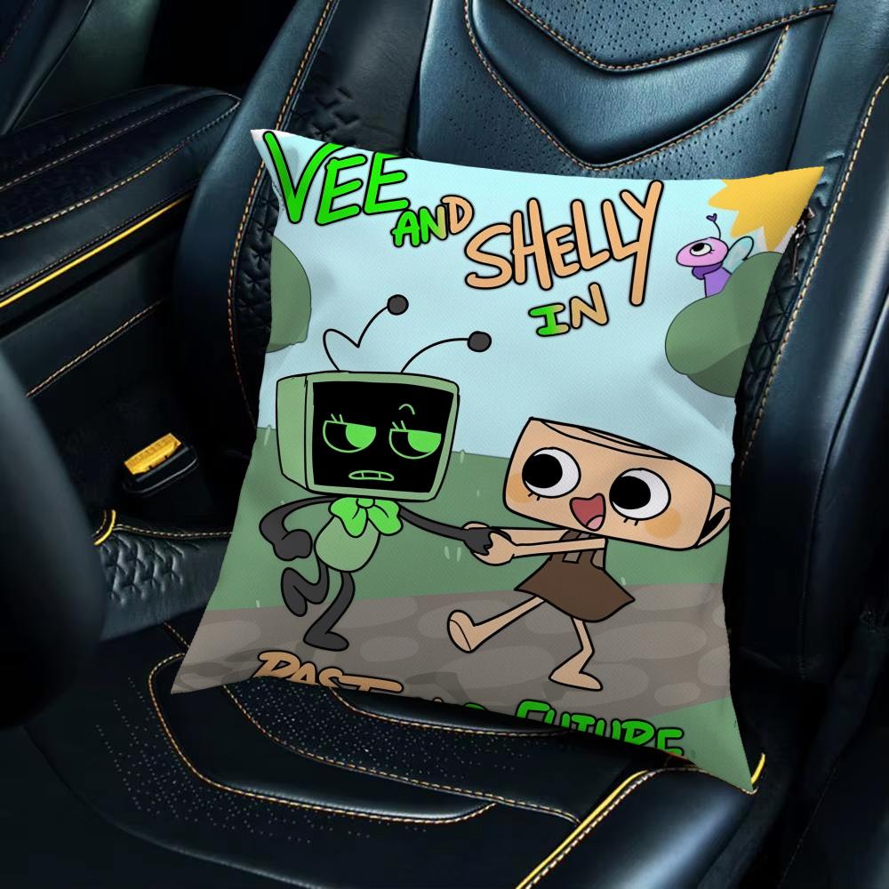 D-Dandys World Pillow Case For Car Sofa Decorative Home Double-sided Print Plush Square Throw Pillow Cushion Cover