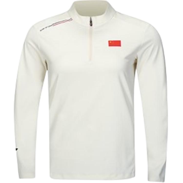 

Li-Ning Однотонная футболка с воротником-стойкой, мягкая, дышащая, удобная, универсальная, с длинным рукавом, мужские топы ATLV189-2 L