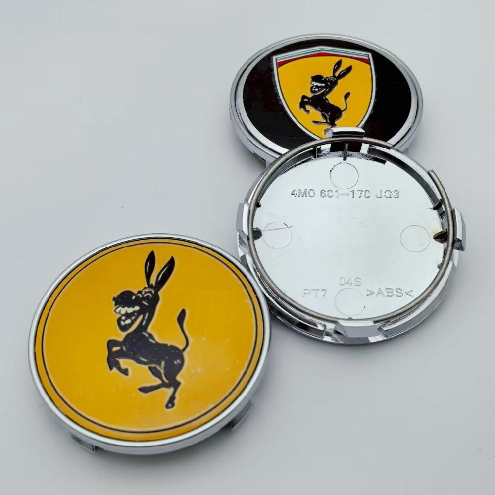 4pcs 61mm 56mm Donkey Logo Emblem Badge Car Wheel Center Caps Wheel Hub Center Cover Rim Hubcaps Replace Car Styling Accessories