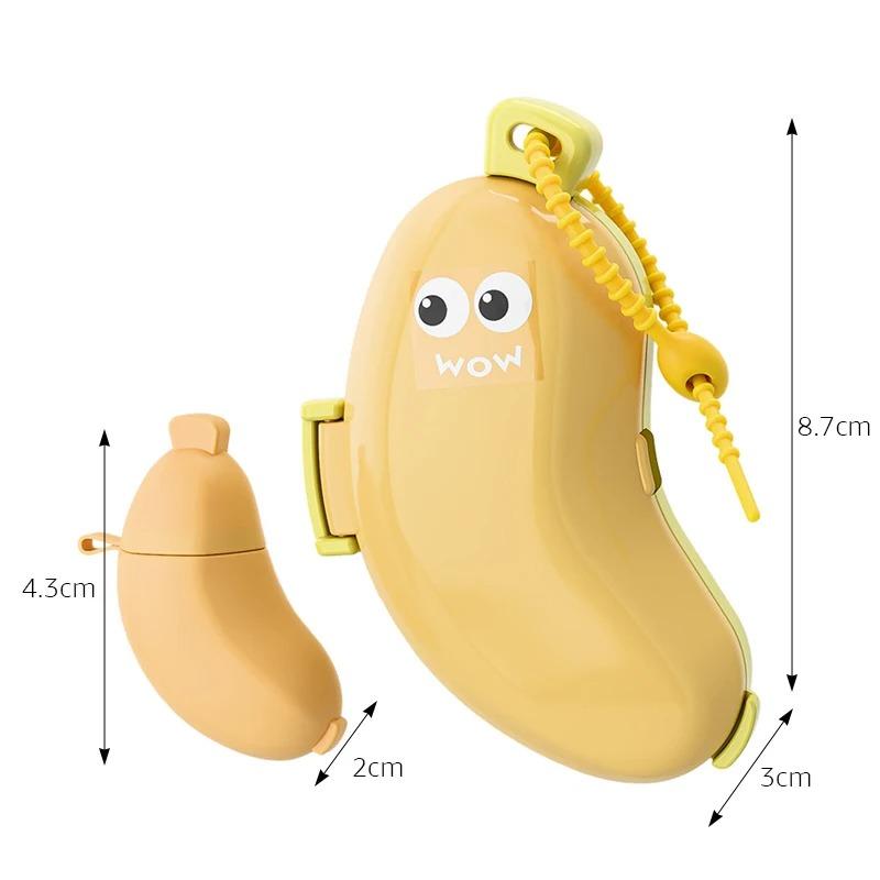 Zahnbürstenabdeckung Zahnbürstenkopfschutzhülle Kreative Tragbare Aufbewahrungsbox Niedliche Bananen-Zahnbürsten-Staubschutzhülle Reiseset