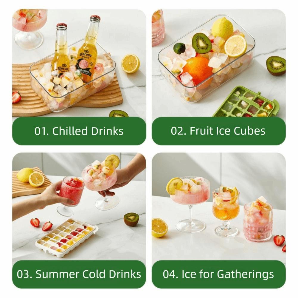 Press To Remove Ice Maker Storage Box 28/56 Grid Ice Mould Tray Ice Cube Mold Chilling Drinks